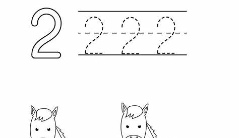 Kindergarten Number Two Worksheet Printable | Numbers kindergarten