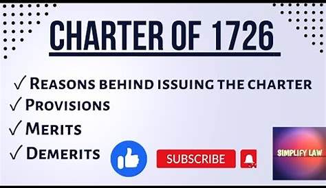 Charter of 1726 || Provisions of Charter of 1726 | Main reasons behind