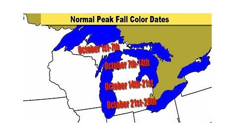 current fall colors map michigan