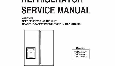 Kenmore Refrigerator Model 253 Owner's Manual