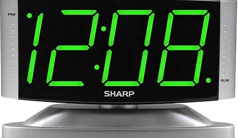 Sharp Home LED Digital Alarm Clock – Swivel Base - Outlet Powered