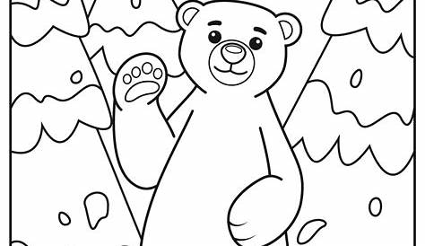 printable polar bear coloring pages