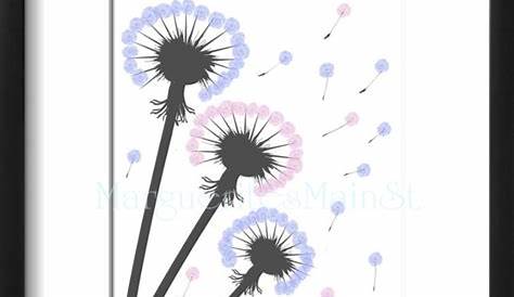 DIY Dandelion Fingerprint Art Personalized Gift From Kids - Etsy UK
