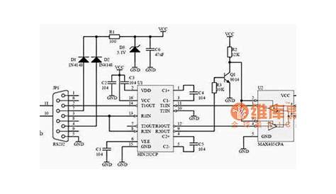 rs232 to rs485 converter circuit diagram