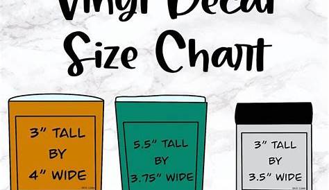 vinyl decal tumbler decal size chart