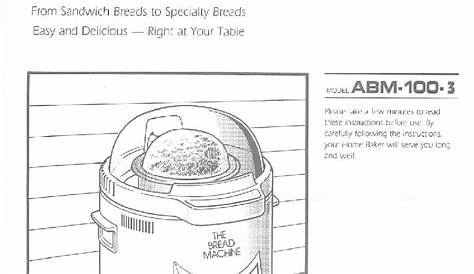 Welbilt Abm3500 Recipes - Complete Welbilt Bread Machine Manuals / Also