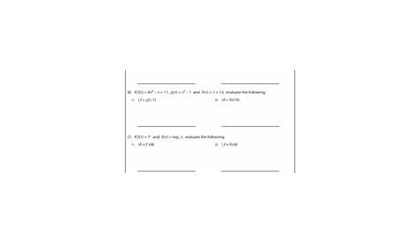 composition of functions worksheet 1 answers