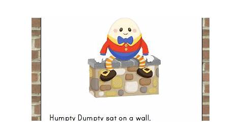 humpty dumpty poem printable