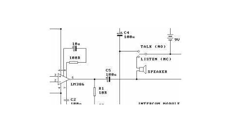 lm386 intercom circuit diagram