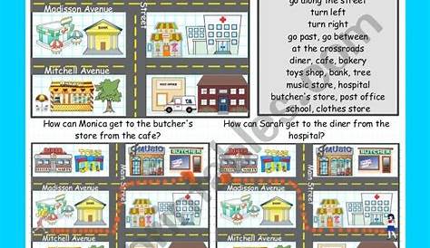 give directions worksheets