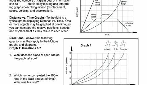 graphing motion worksheets