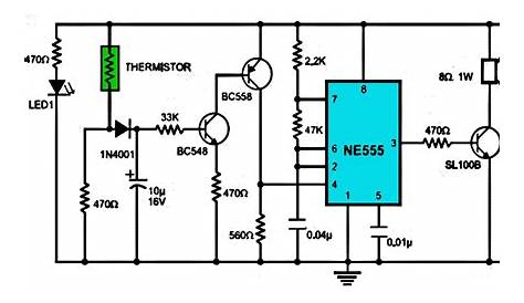 Fire Alarm using NE555 and temperature sensor - Electronic Circuit