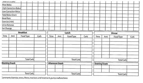 insulin to-carb ratio worksheets