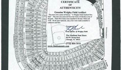 Wrigley Concert Seating Chart Wrigley Field Seat Chart View Map A Cubs