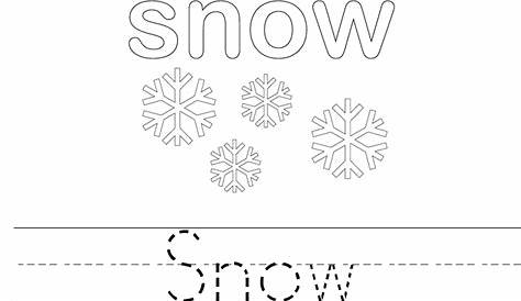 snow day worksheets