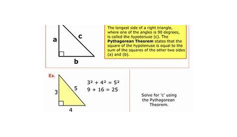 pythagorean theorem worksheets answer key geometry