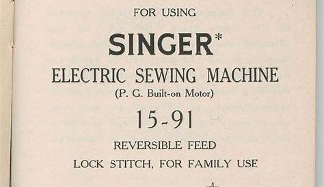 Singer 302 Sewing Machine User Manual