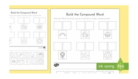 Build the Compound Word Activity (teacher made)