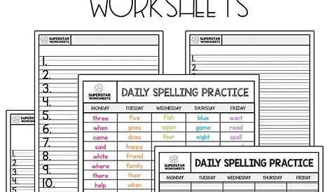 spelling activity worksheets