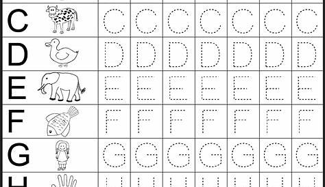 printable worksheets for kindergarten on alphabet