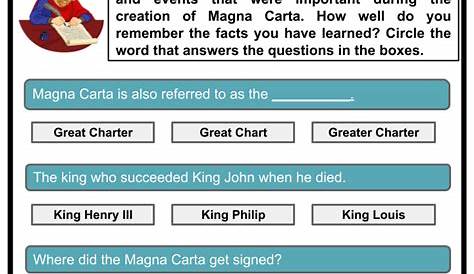 the magna carta worksheets answer key