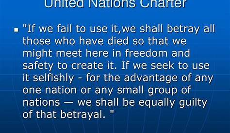 PPT - THE CHARTER OF THE UNITED NATIONS PowerPoint Presentation, free