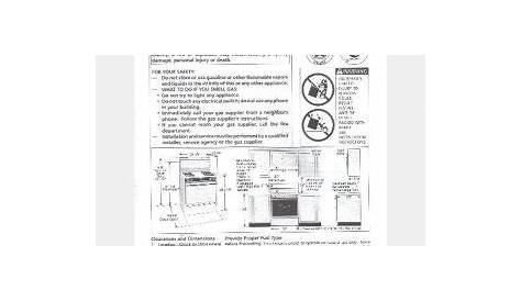 Frigidaire: Frigidaire Gas Stove Manual