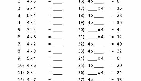 multiplication practice 3rd grade worksheet