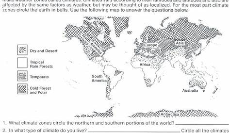 create a weather map worksheet answers
