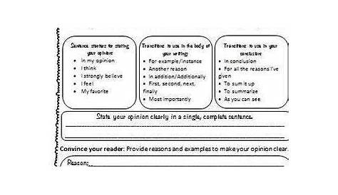 opinion prompts for 3rd grade