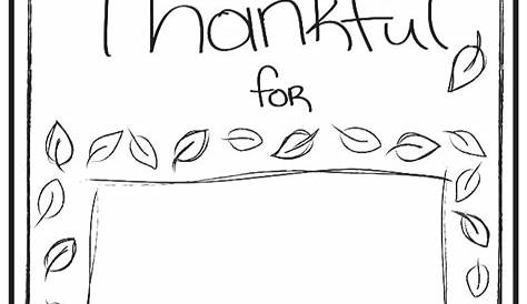 i am thankful for free printable
