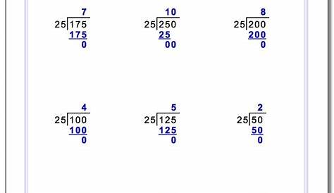 long division game worksheet