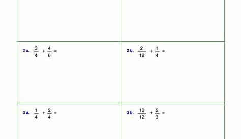 fractions with like denominators worksheet