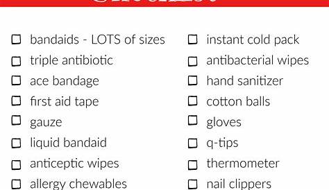 First-Aid-Checklist - Bloggy Momma
