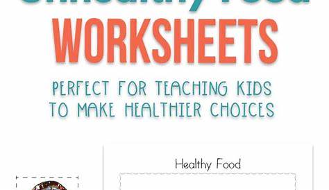 healthy and unhealthy food worksheet