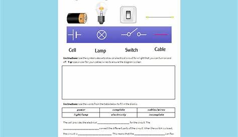 Drawing Electrical Circuit Diagrams Worksheet | Teaching Resources