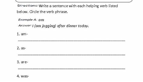 Helping Verbs Exercises With Answers Pdf - Exercise Poster