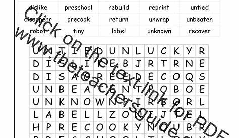 word search for third graders