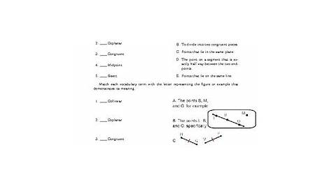 geometry vocabulary worksheet answers