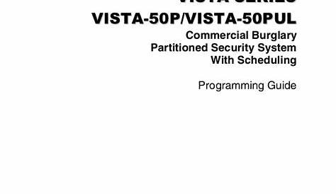 vista 100 programming manual
