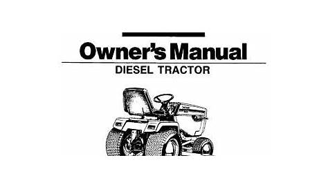 Cub Cadet Owners Manual Model No. 1572 Diesel | eBay