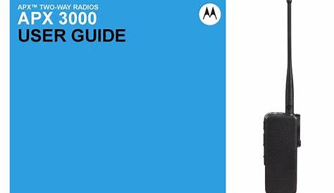 MOTOROLA APX 3000 USER MANUAL Pdf Download | ManualsLib