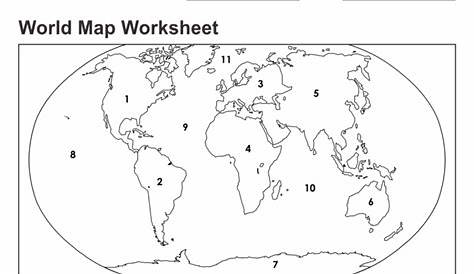 printable world map worksheets