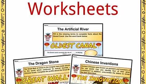 Ancient China Facts, Worksheets, Innovation, Geography & Religion Kids