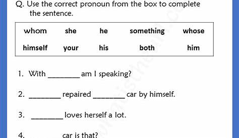 pronoun worksheets free