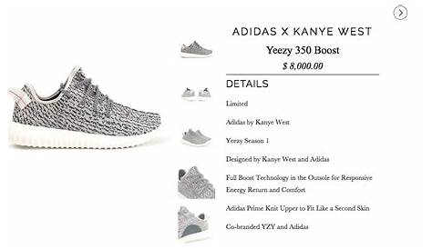 yeezy boost size chart