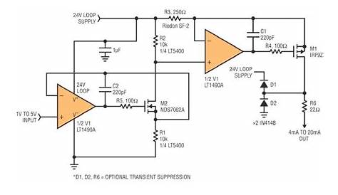 4 20ma to 0 10v converter circuit diagram