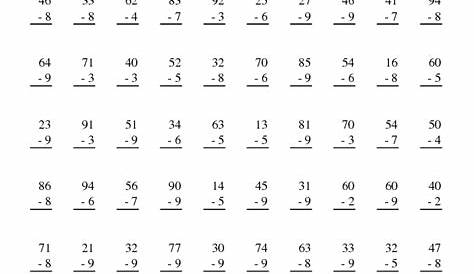 Practice One-Digit Subtraction 1 Worksheets | 99Worksheets