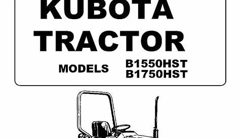 kubota b1750 manuals pdf