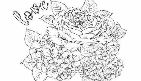 printable flowers coloring pages free